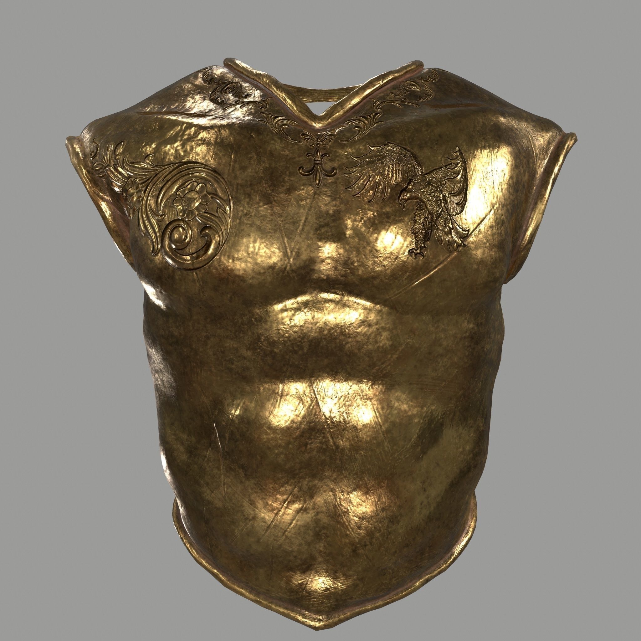 gladiator armor Low-poly 3D model_2