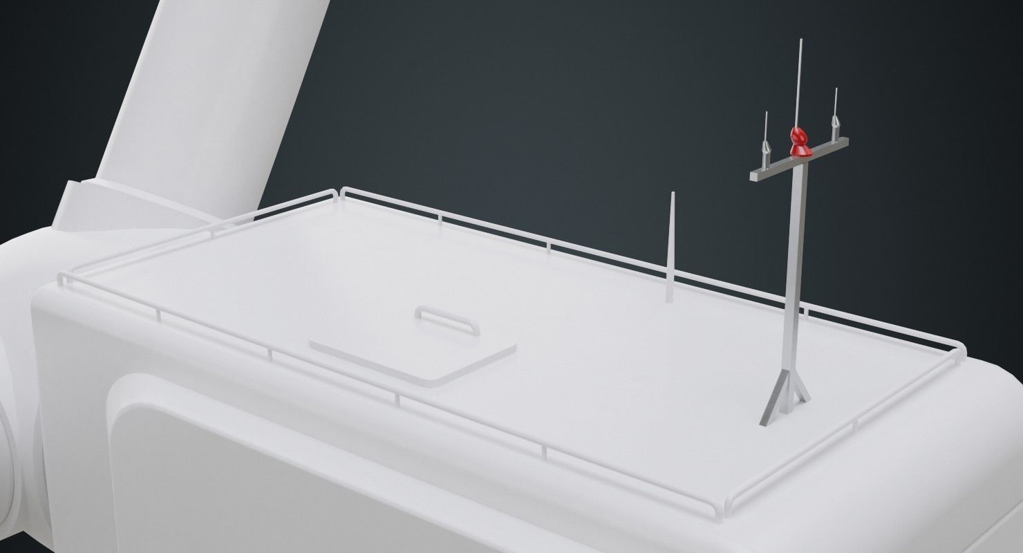 Wind Turbine 1A Low-poly 3D model_8