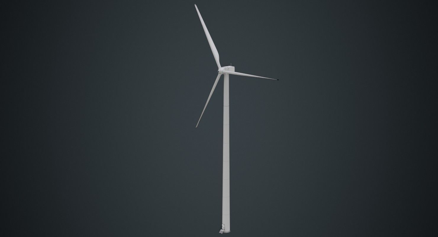 Wind Turbine 1A Low-poly 3D model_9