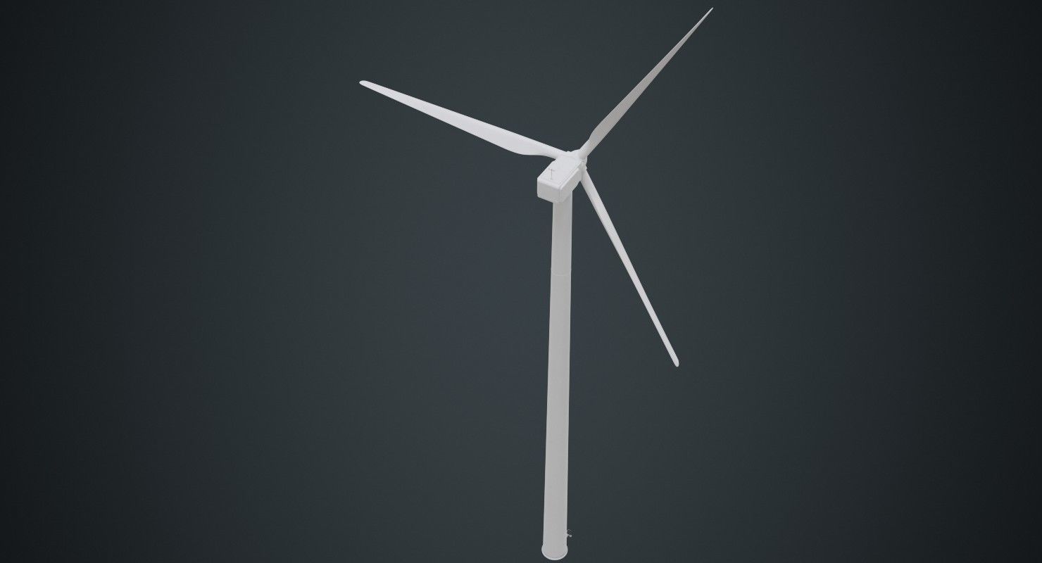Wind Turbine 1A Low-poly 3D model_2