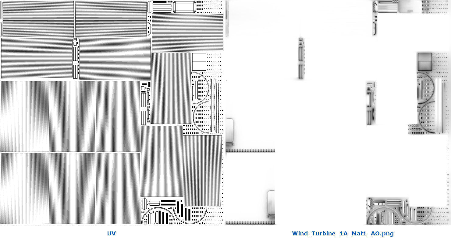 Wind Turbine 1A Low-poly 3D model_14