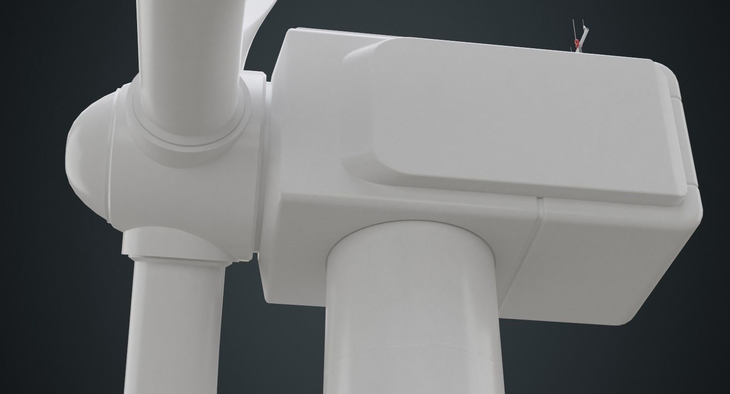 Wind Turbine 1A Low-poly 3D model_7