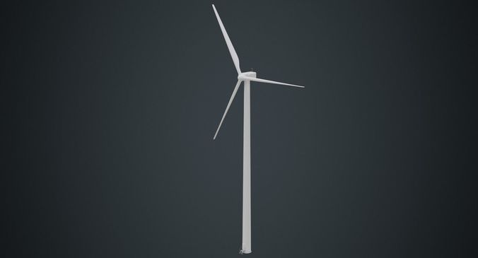 Wind Turbine 1A Low-poly 3D model