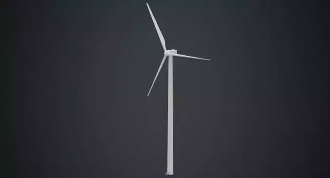 Wind Turbine 1A Low-poly 3D model