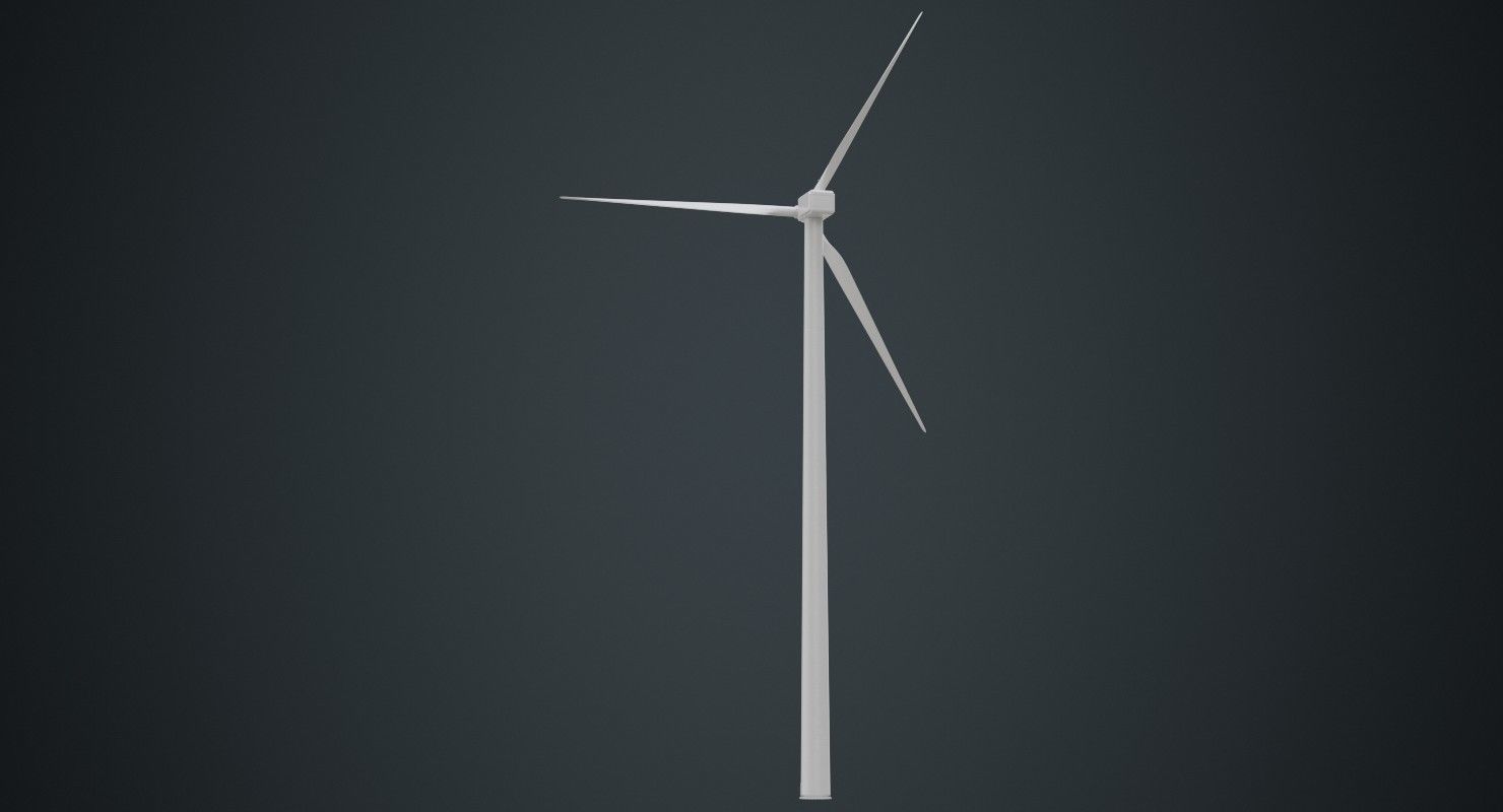 Wind Turbine 1A Low-poly 3D model_3