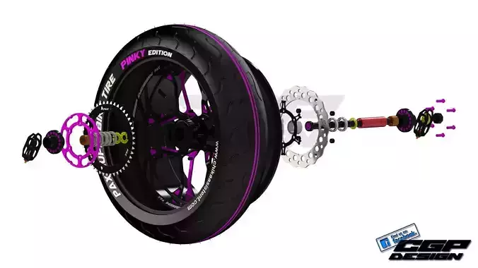 PINKI rear wheeldesigned by paX
