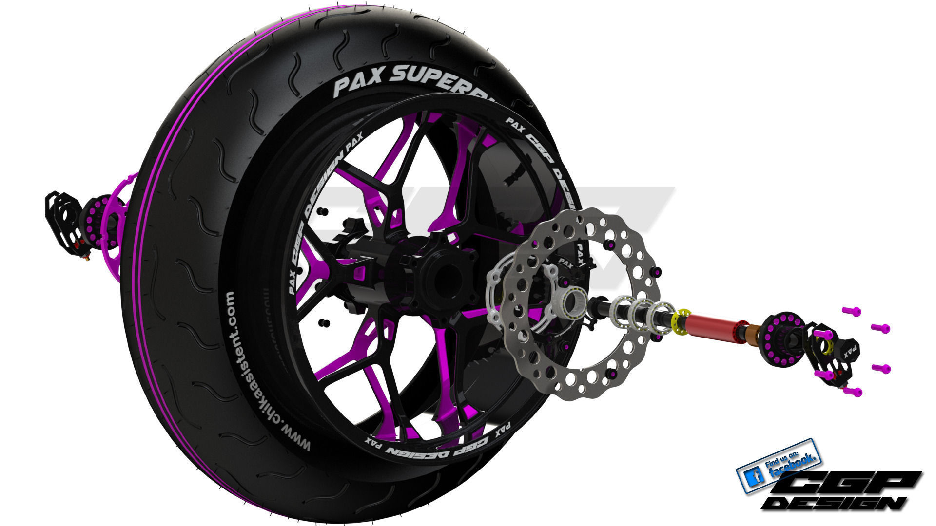 PINKI rear wheeldesigned by paX 3D model_3