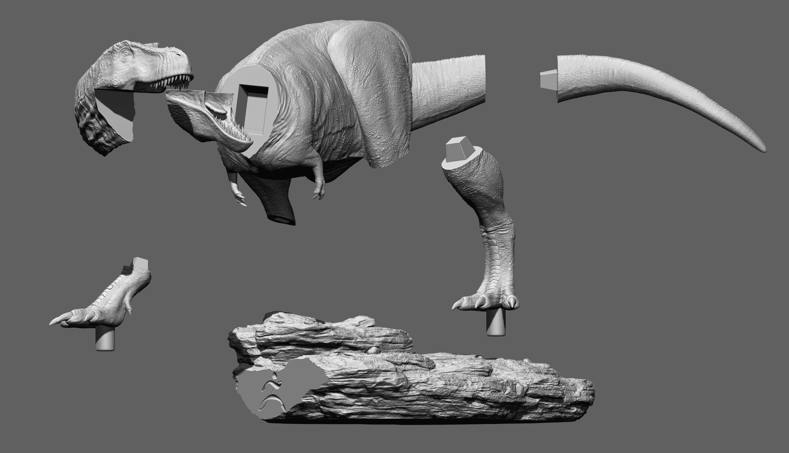 Tyrannosaurus Rex for 3D printing 3D print model_6