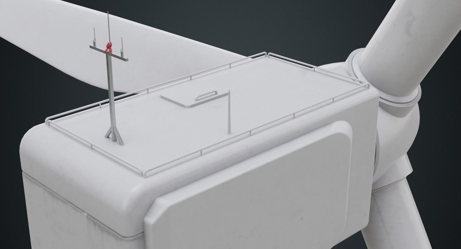 Wind Turbine 1B Low-poly 3D model_8