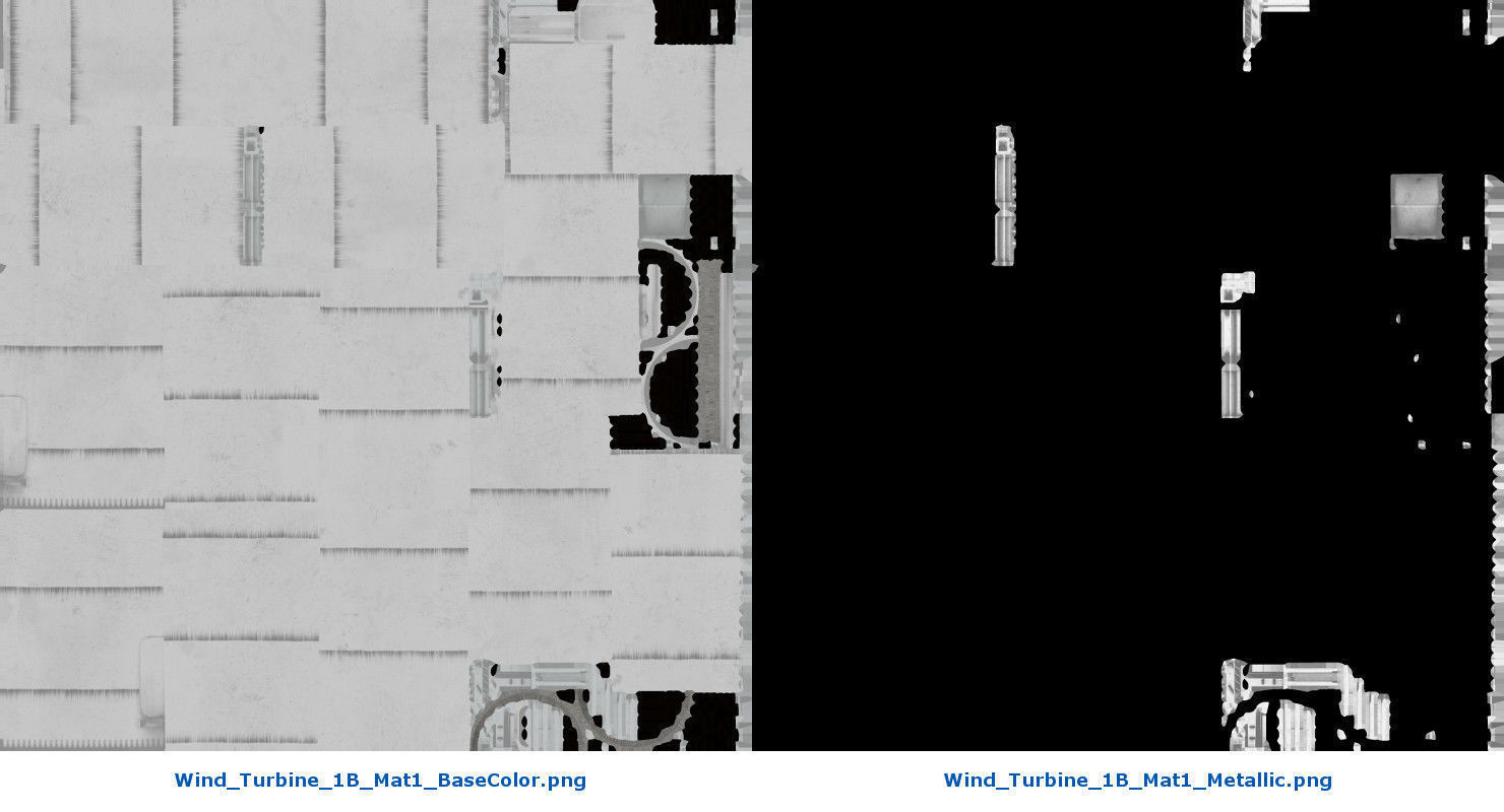 Wind Turbine 1B Low-poly 3D model_15