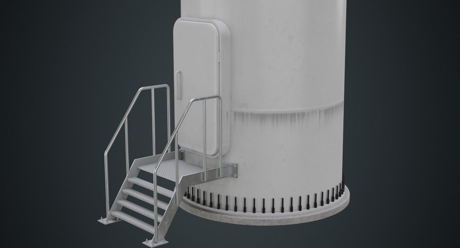 Wind Turbine 1B Low-poly 3D model_5
