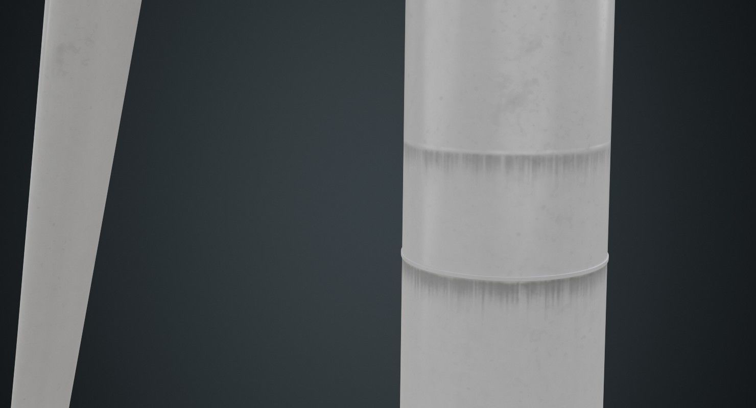 Wind Turbine 1B Low-poly 3D model_6