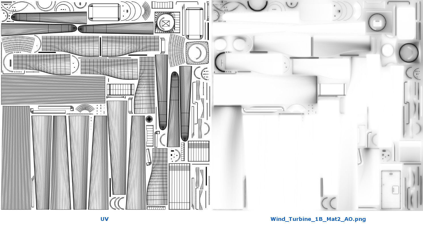 Wind Turbine 1B Low-poly 3D model_17