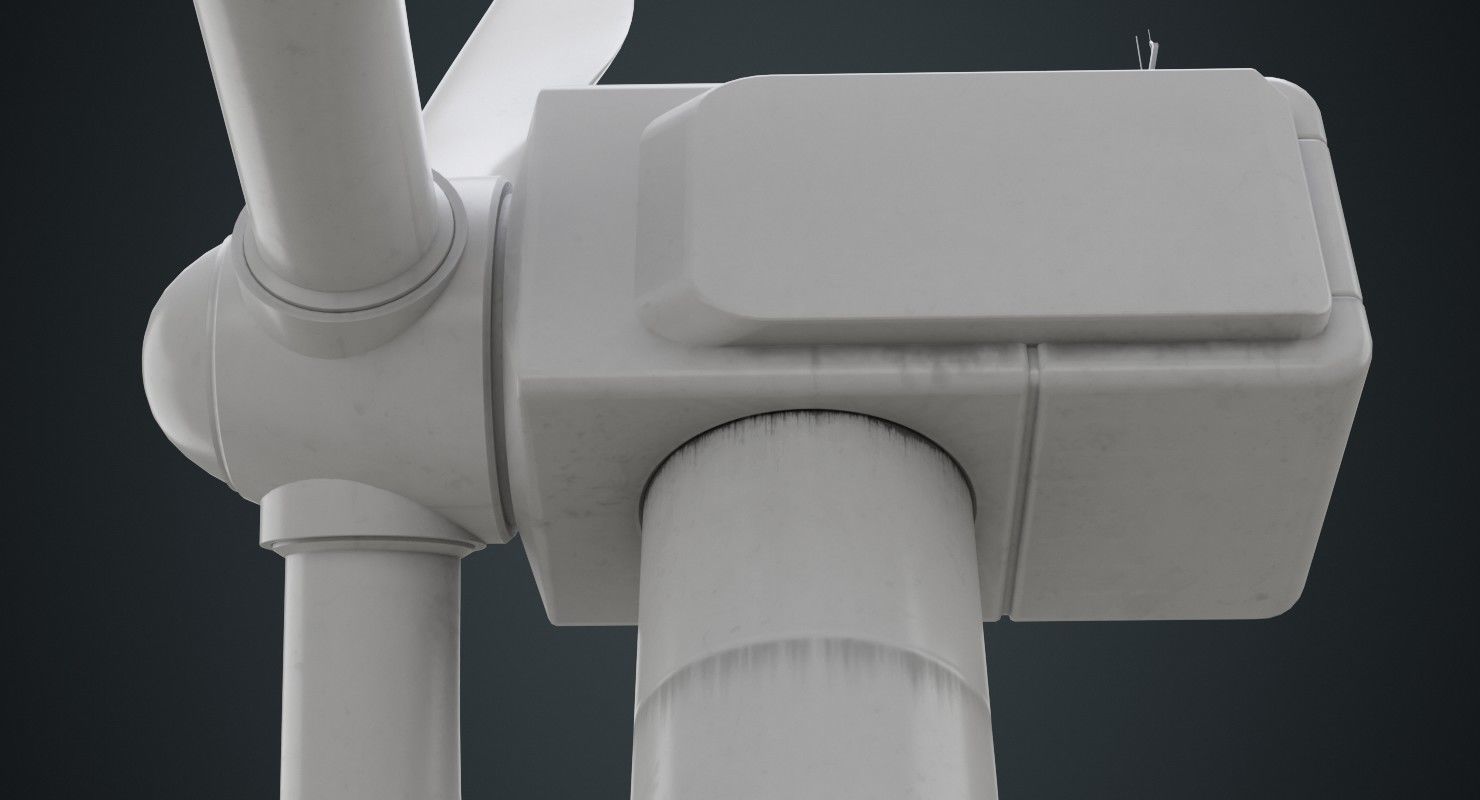 Wind Turbine 1B Low-poly 3D model_7