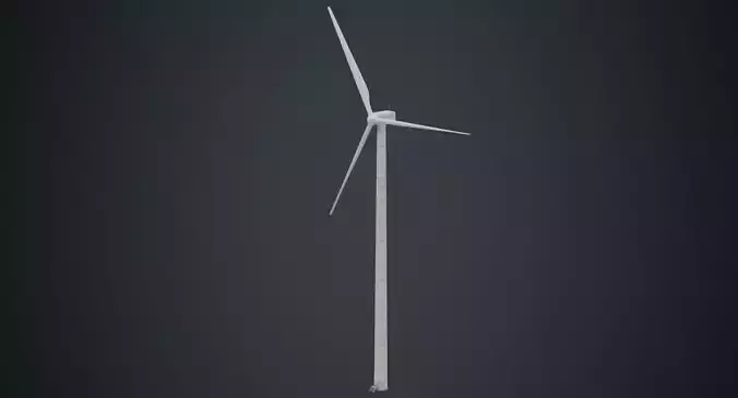 Wind Turbine 1B Low-poly 3D model