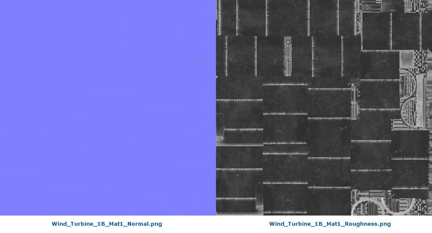 Wind Turbine 1B Low-poly 3D model_16