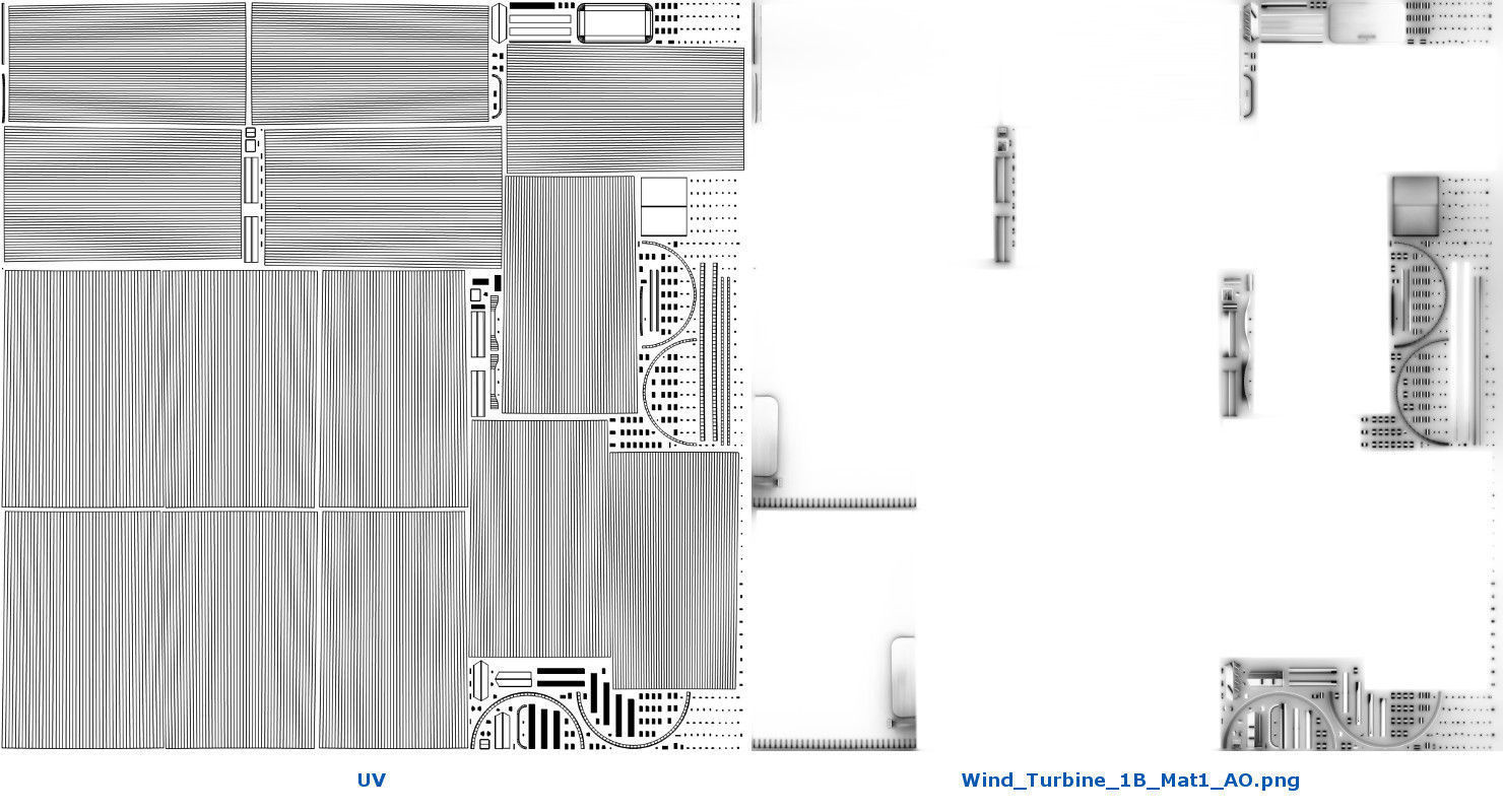 Wind Turbine 1B Low-poly 3D model_14