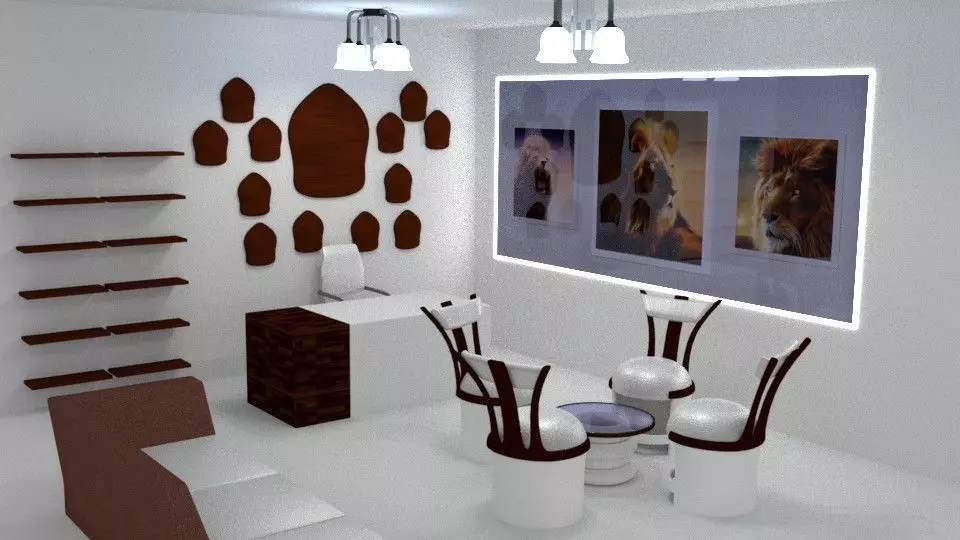LTS Office Interior Setting Free 3D model_0