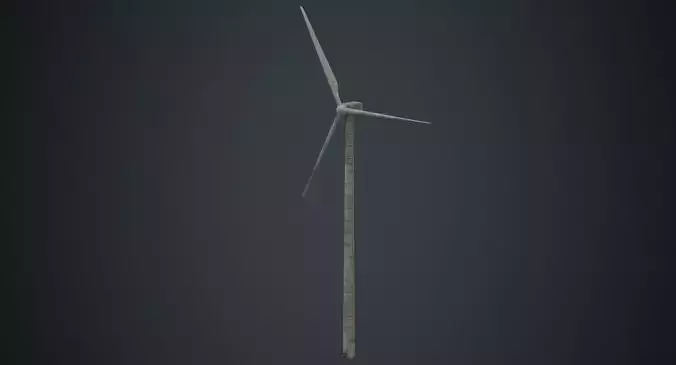 Wind Turbine 1C Low-poly 3D model