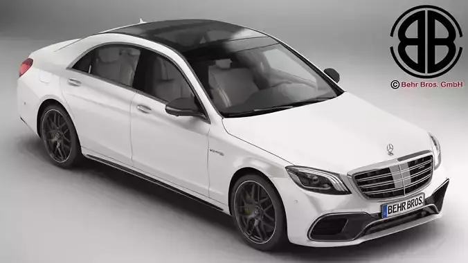 Mercedes S Class AMG S63 2018 3D model