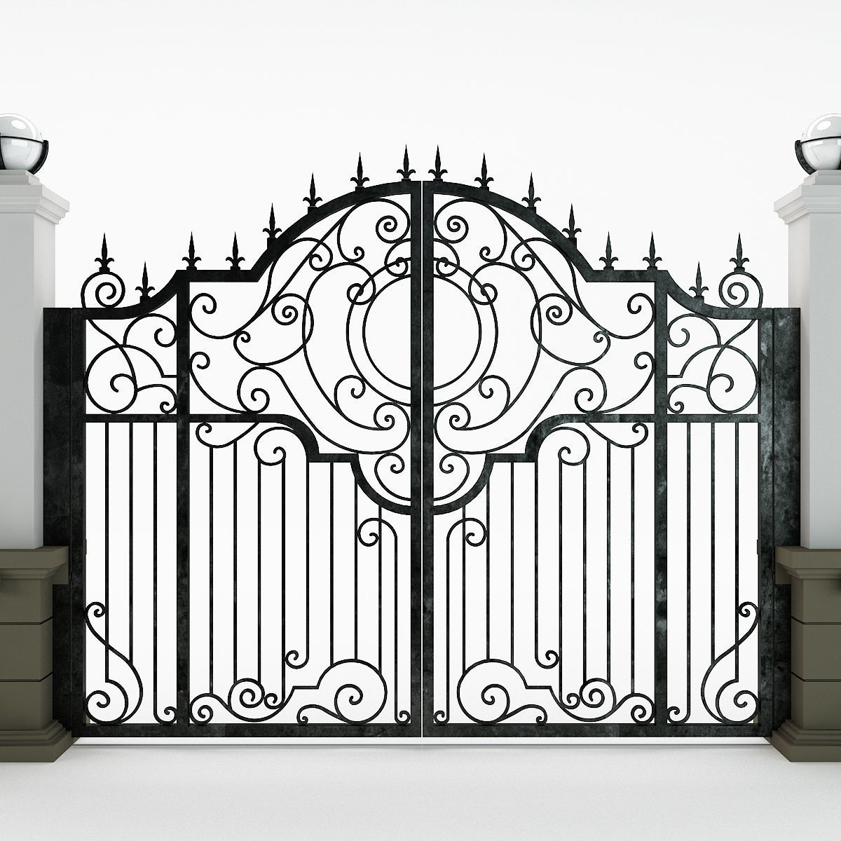 Iron gate 3d model 3D model_1