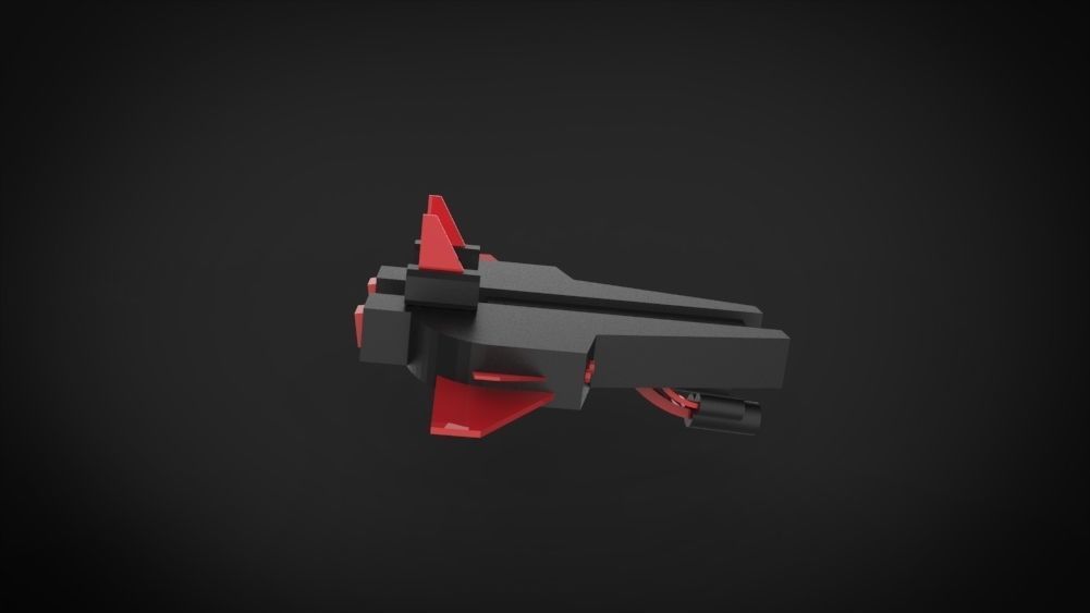 BattleWar SpaceShip Low-poly 3D model_17