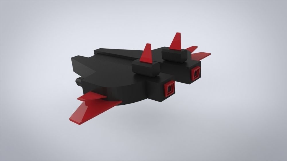 BattleWar SpaceShip Low-poly 3D model_18