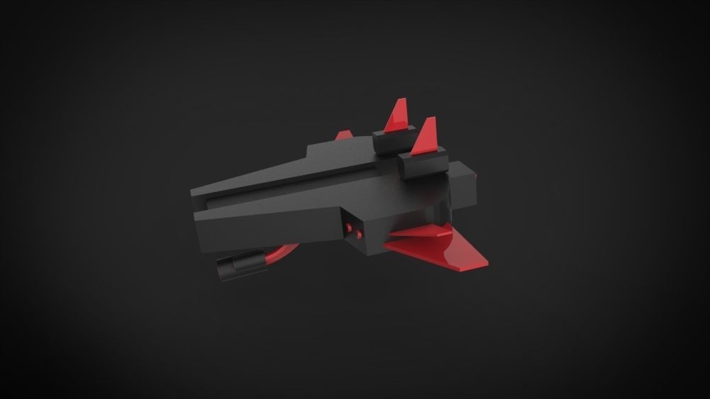 BattleWar SpaceShip Low-poly 3D model_9