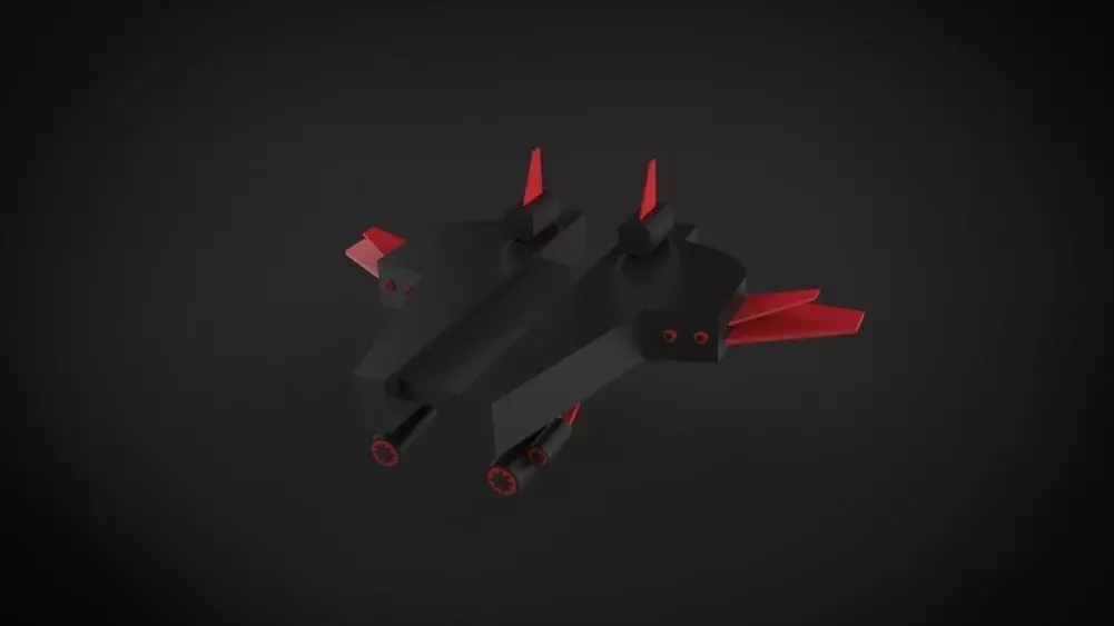 BattleWar SpaceShip Low-poly 3D model_0