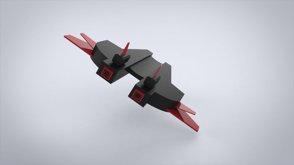 BattleWar SpaceShip Low-poly 3D model_8