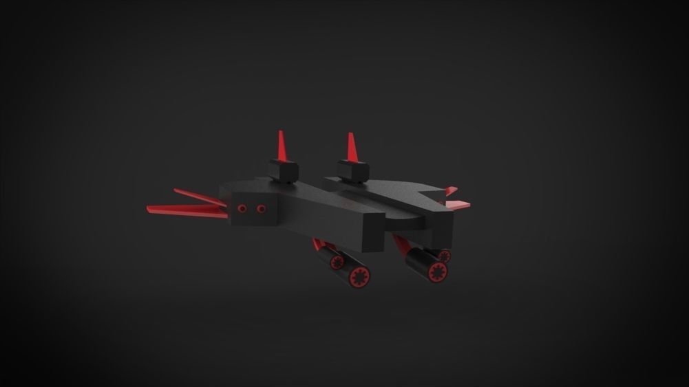 BattleWar SpaceShip Low-poly 3D model_19
