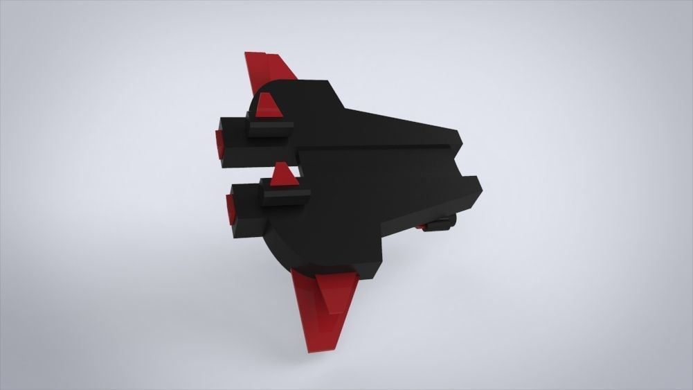 BattleWar SpaceShip Low-poly 3D model_4