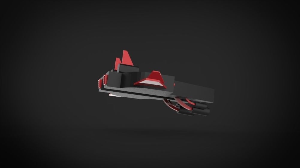 BattleWar SpaceShip Low-poly 3D model_16