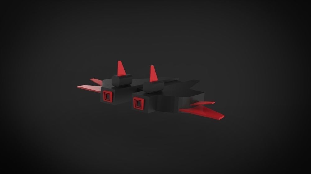 BattleWar SpaceShip Low-poly 3D model_12