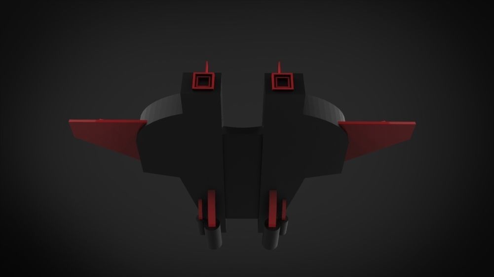BattleWar SpaceShip Low-poly 3D model_24