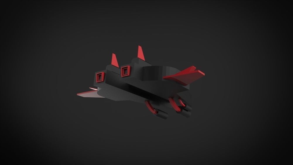 BattleWar SpaceShip Low-poly 3D model_15