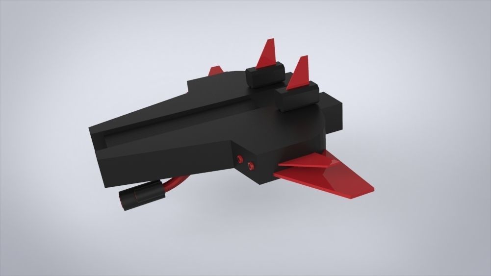 BattleWar SpaceShip Low-poly 3D model_11