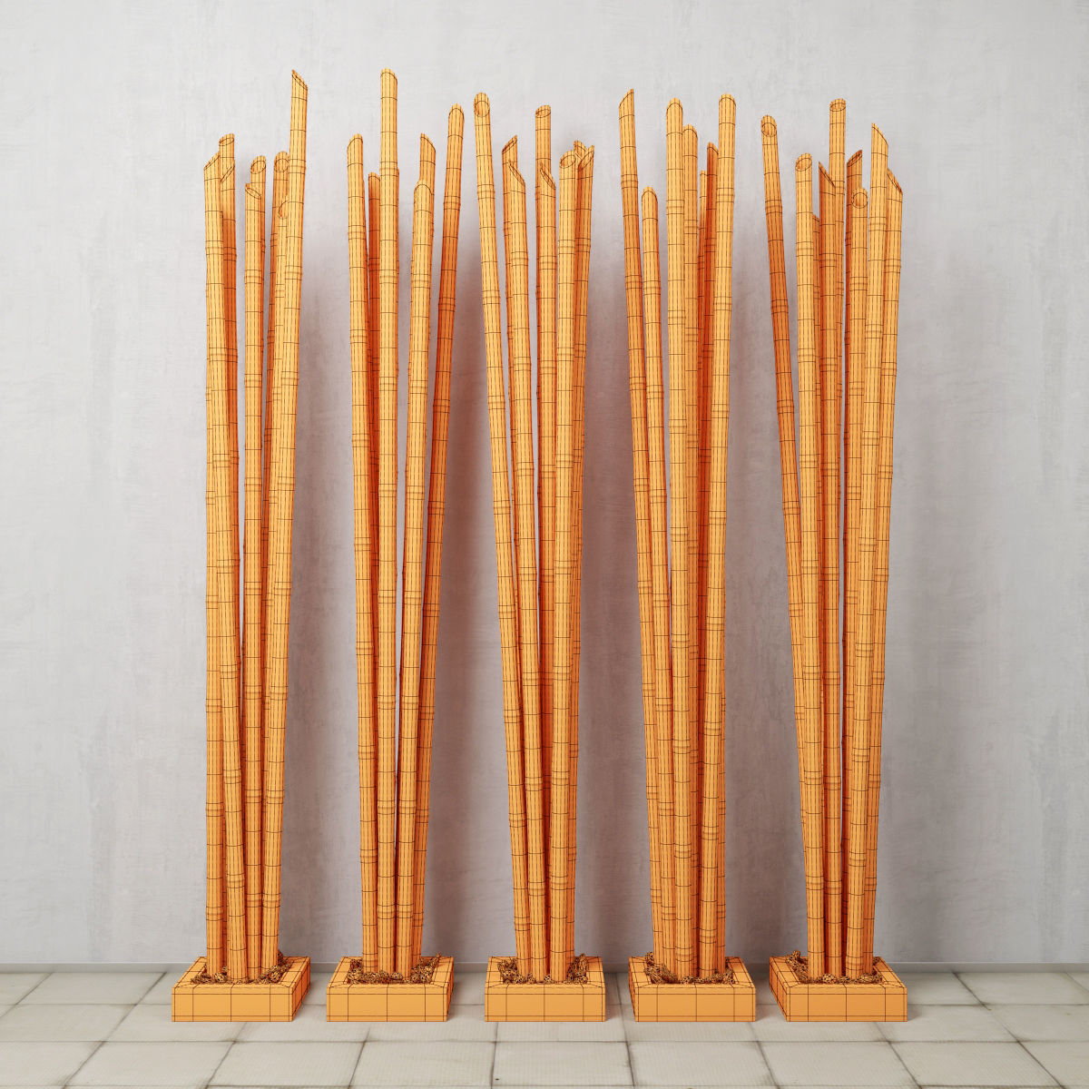 Bamboo decor n20 3D model_4