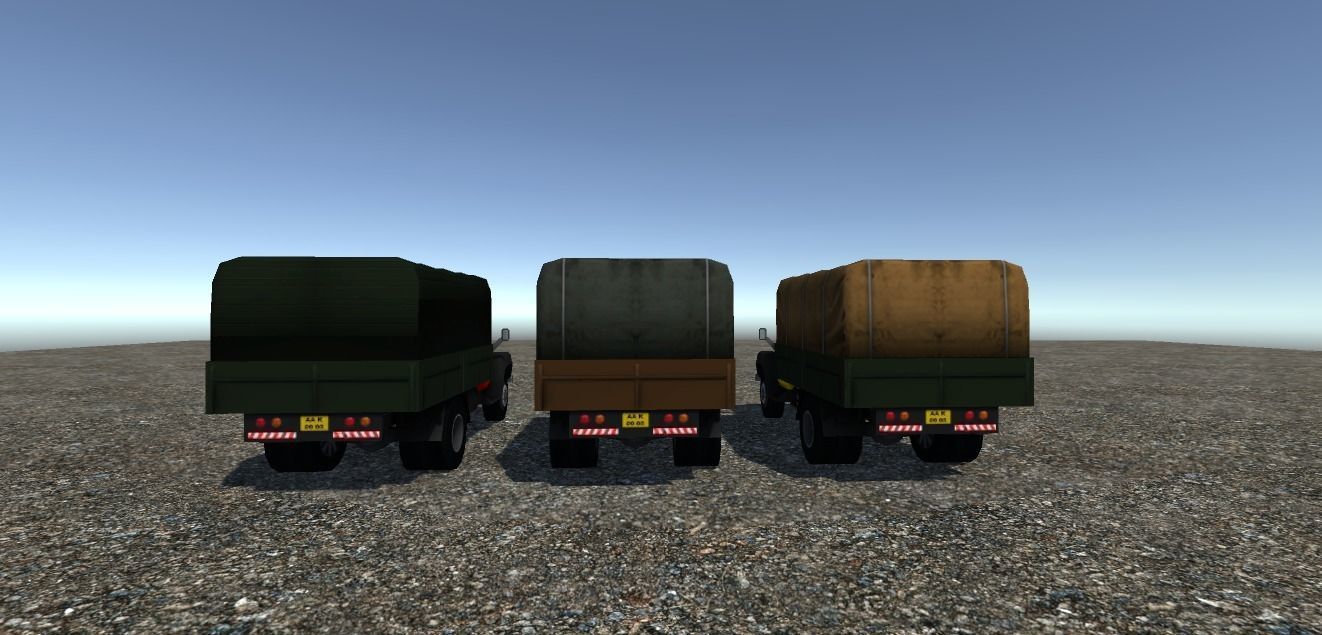 Industrial Small Truck Pack - II Low-poly 3D model_1