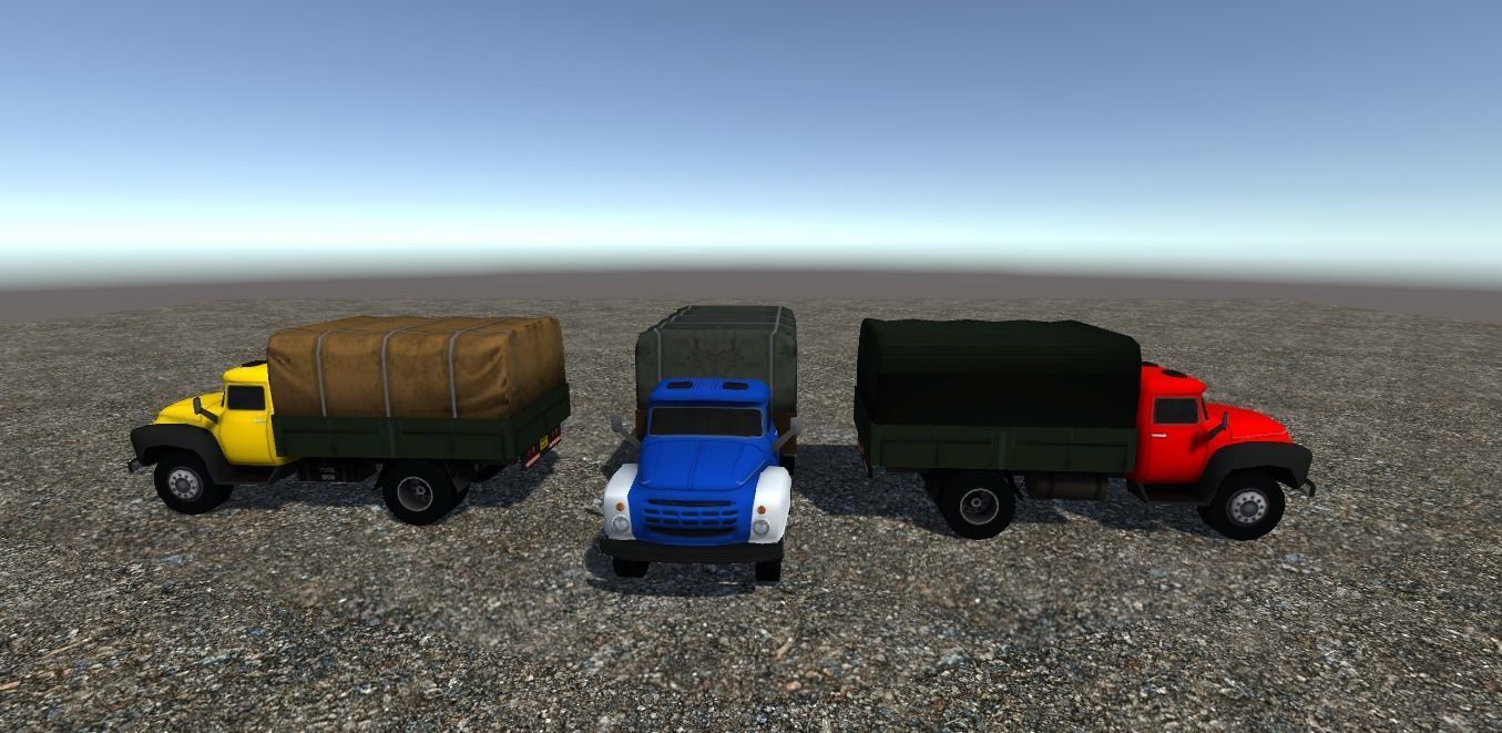 Industrial Small Truck Pack - III Low-poly 3D model_2