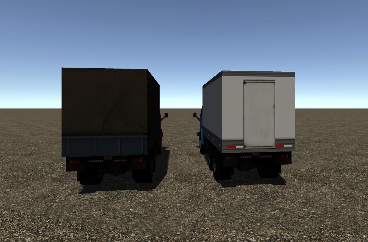 Industrial Small Truck Pack - IV Low-poly 3D model_5