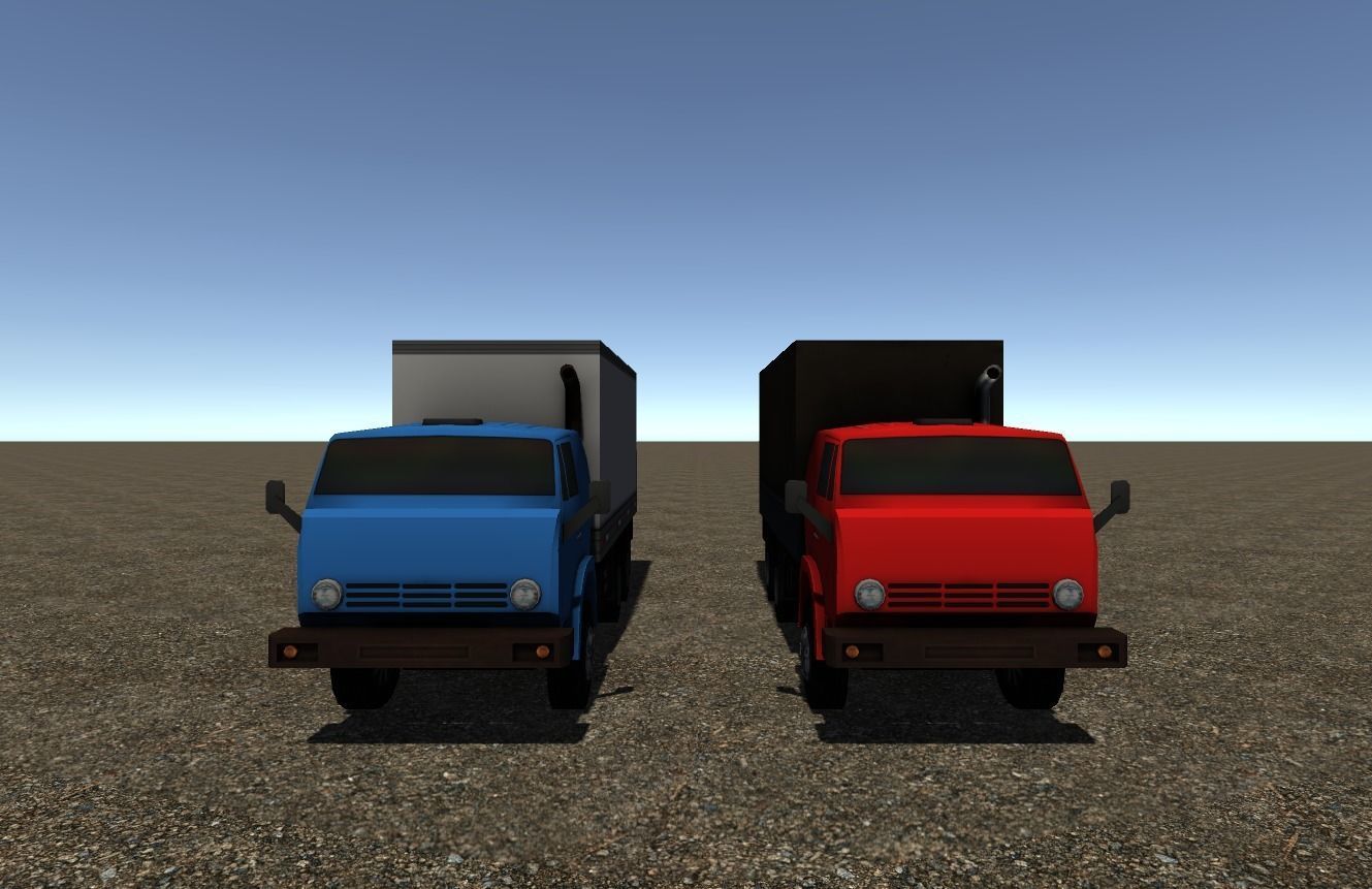 Industrial Small Truck Pack - IV Low-poly 3D model_6