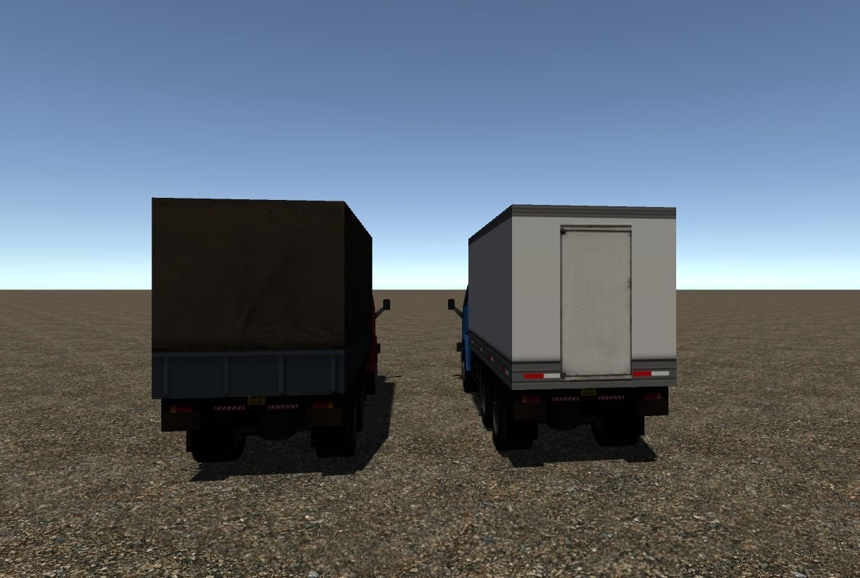 Industrial Small Truck Pack - IV Low-poly 3D model_1