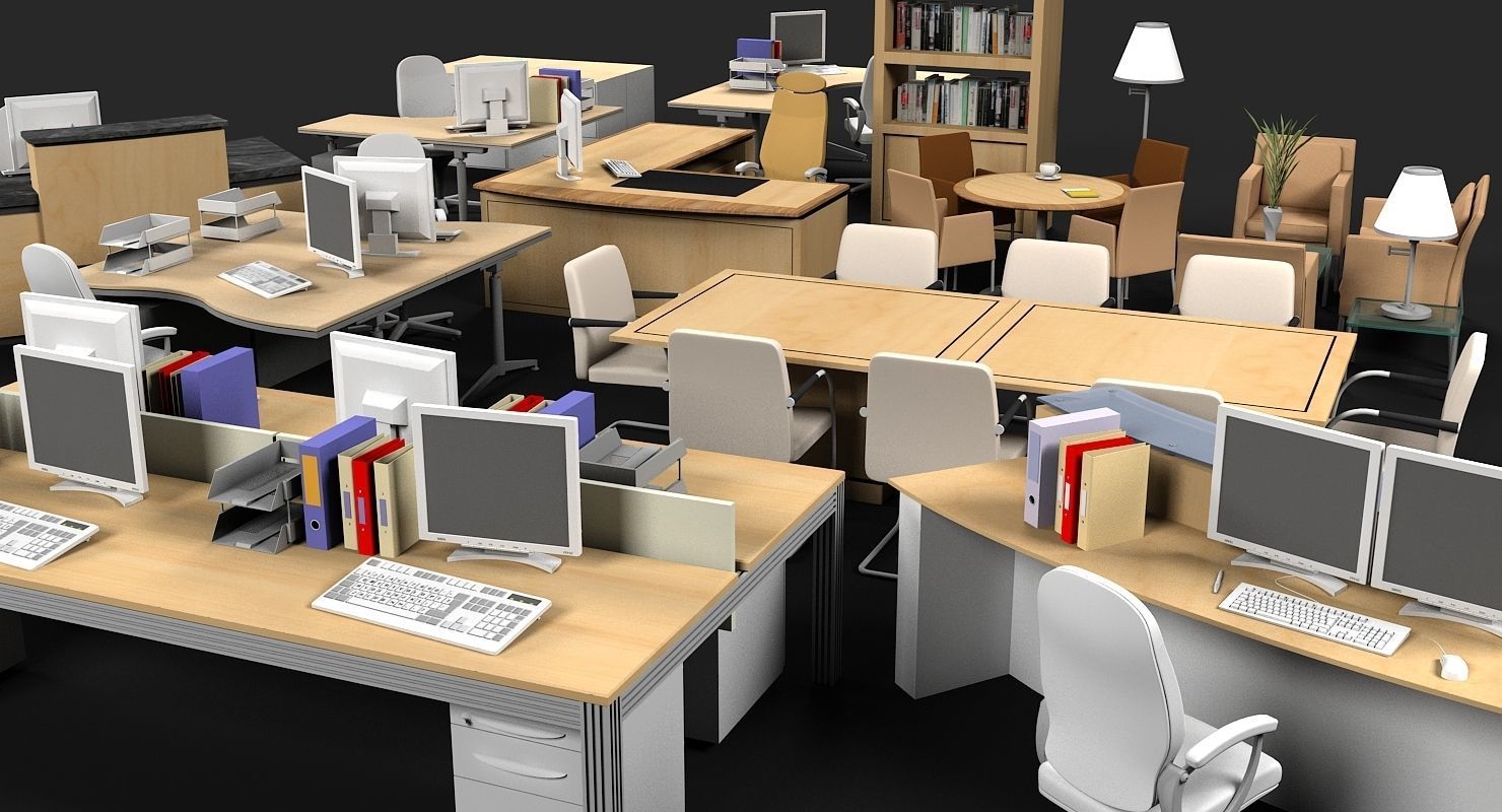 Office Furniture 2 3D model_4