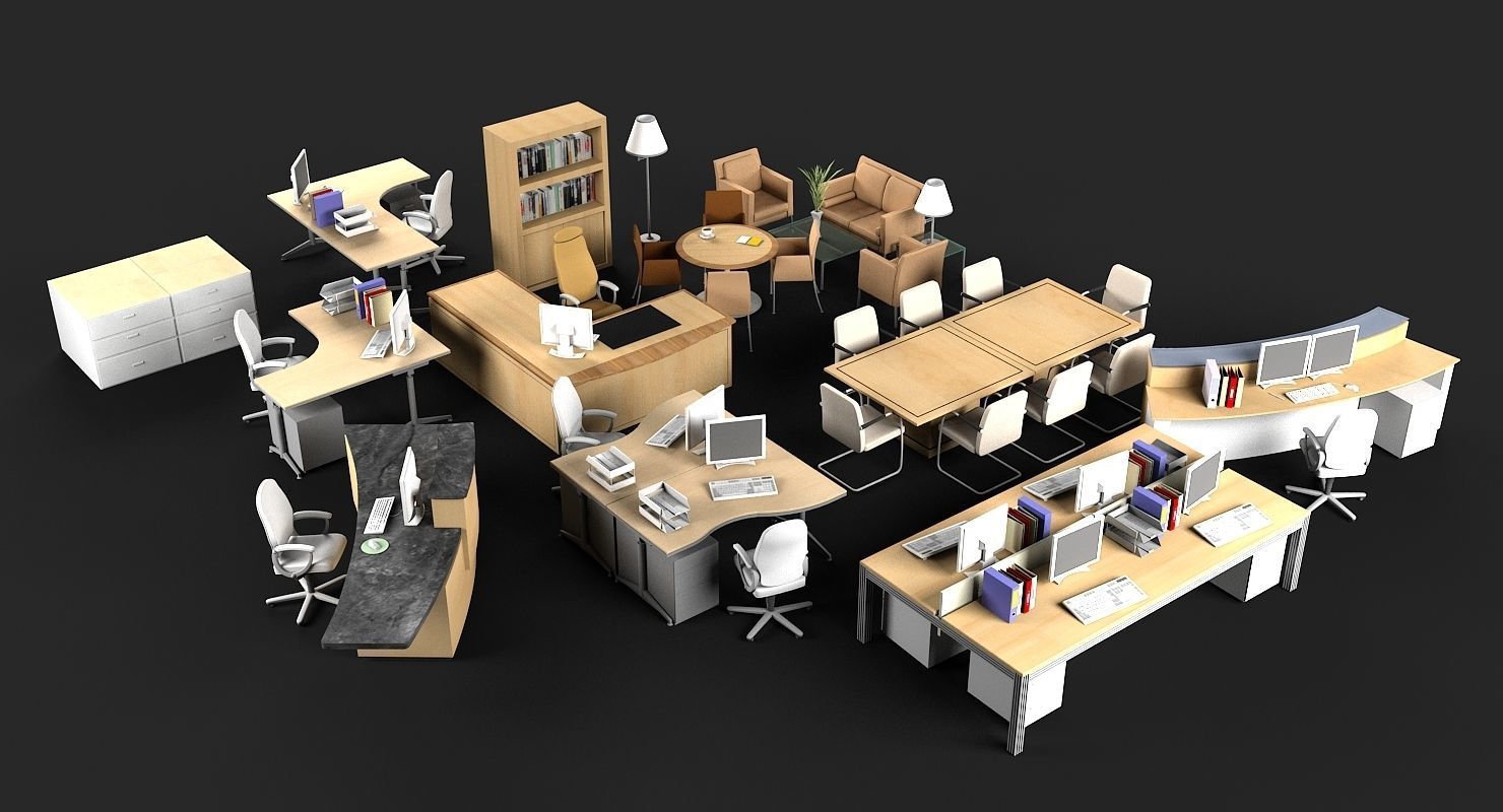 Office Furniture 2 3D model_1