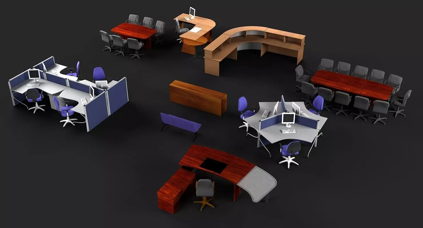 Office Furniture 2 3D model_0