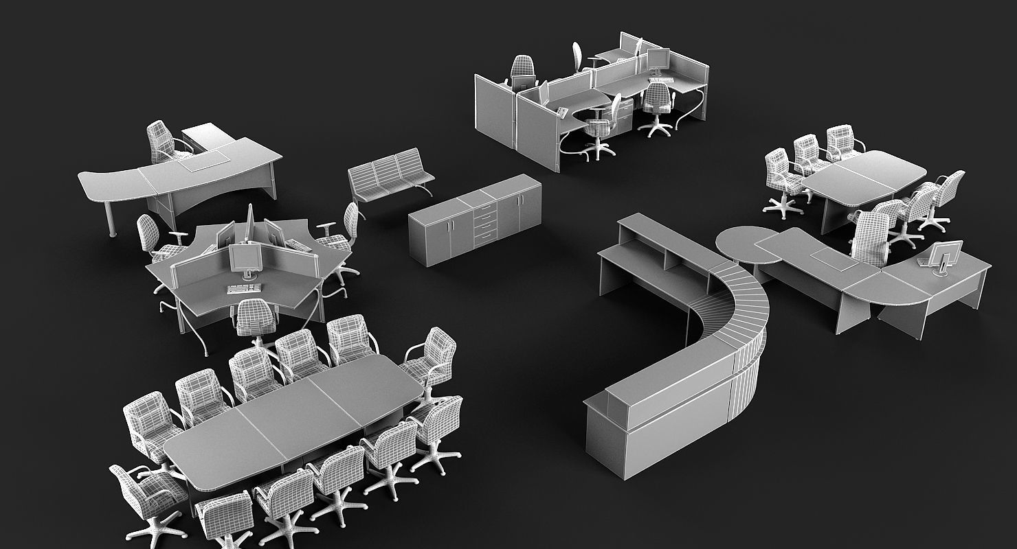 Office Furniture 2 3D model_5