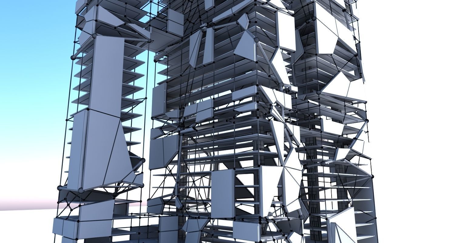 Futuristic Skyscraper 3 3D model_4