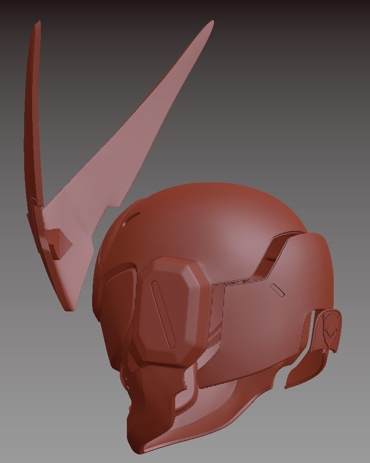Genji helmet Sentai skin from Overwatch 3D print model_5