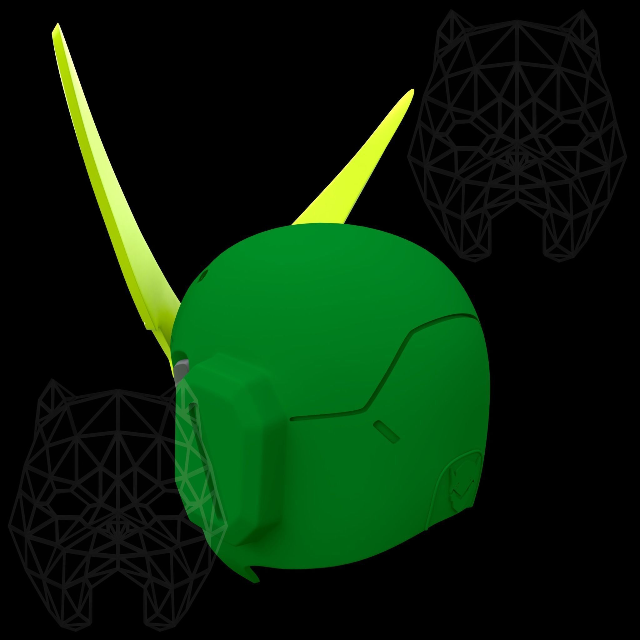 Genji helmet Sentai skin from Overwatch 3D print model_1